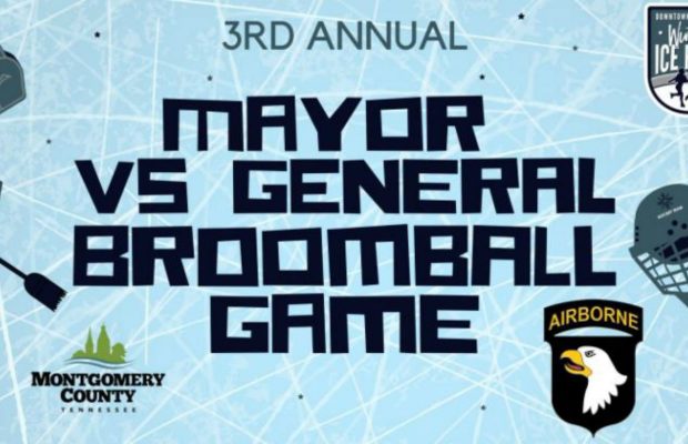 The 3rd Annual Broomball game returning to the Downtown Commons!